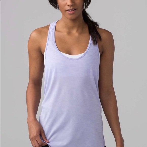 SZ 12 LULULEMON SINGLET TOP NWT SHEER LIGHTWEIGHT ATHLEISURE BLUE - Picture 5 of 7